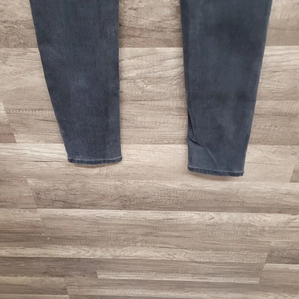 Madewell‎ Roadtripper Jeans Size 25 Womens Black Skinny Mid Rise Charcoal Wash
